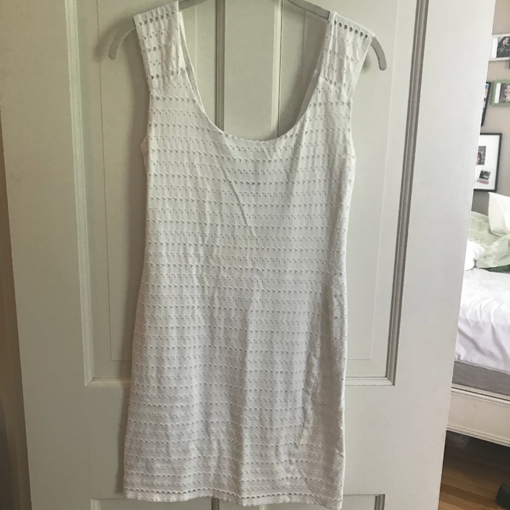 Aqua White Dress